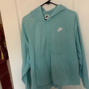 Nike Aqua Blue Zip-Up Hoodie